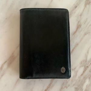 Cartier leather black wallet